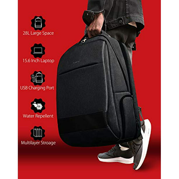 Business Backpack,with USB Charging Port/Anti-Theft/Water,Fits 15.6 Inch Laptop 